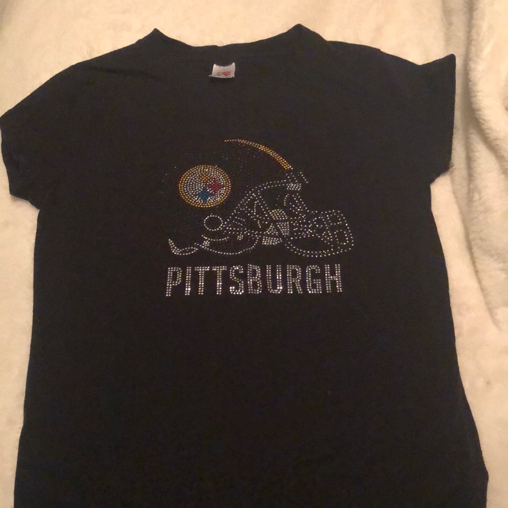 Pittsburgh Steelers studded logo tee